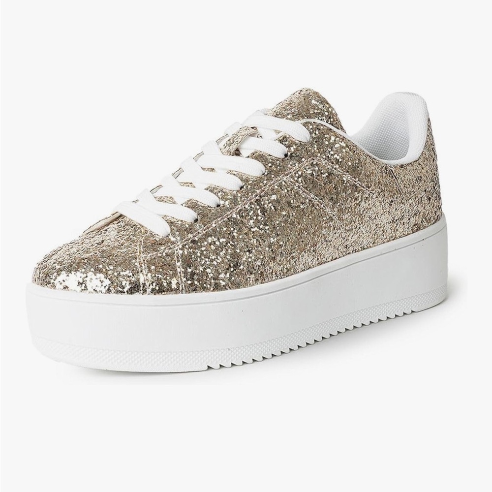 Women's Glitter Platform Sneakers